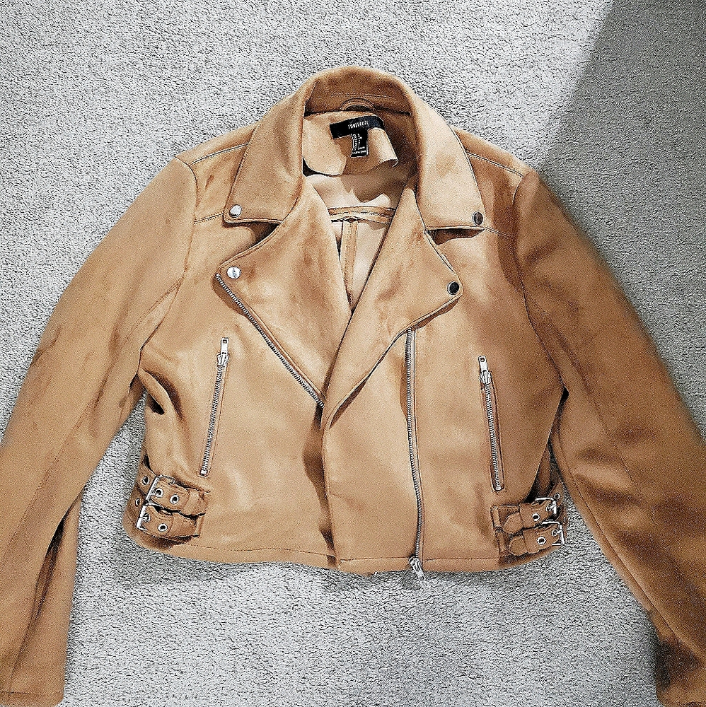 F21 Tan Suede Jacket